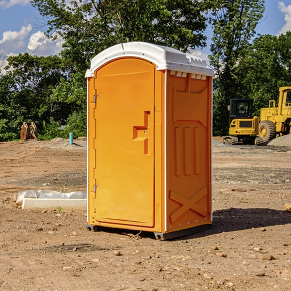 what is the maximum capacity for a single portable restroom in Kaycee